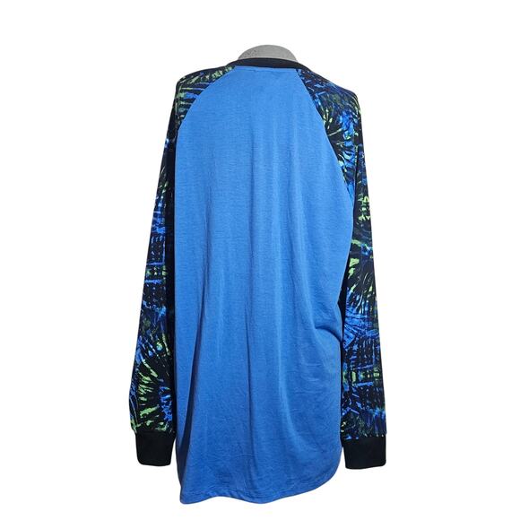 Blue Long Sleeve Henley Top Size Large New with Tag - Picture 2 of 4